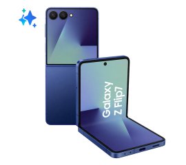Samsung Galaxy Z Flip7 Smartphone AI, RAM 12GB, 256GB, Display 4,1" Super AMOLED/6,9" Dynamic AMOLED 2X, Fotocamera 50MP, Blue Shadow