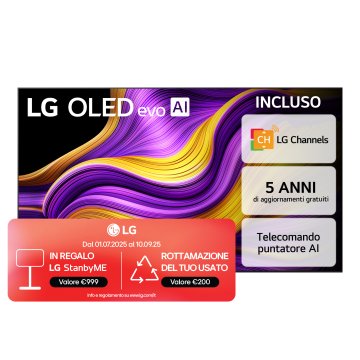 LG OLED evo AI OLED83G54LW TV Serie G5 83'' 4K, α11 Gen2, Brightness Booster Ultimate, 60W, 4 HDMI 165Hz, Smart TV 2025