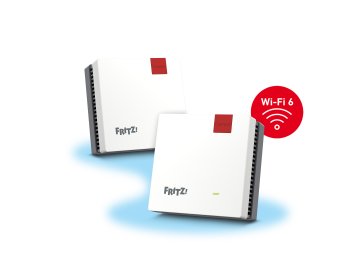 Mesh Set FRITZMESH SET 1600 2-PACK EDITION INTERNATIONAL Dual-band (2.4 GHz/5 GHz) Wi-Fi 6 (802.11ax) Rosso, Bianco Interno