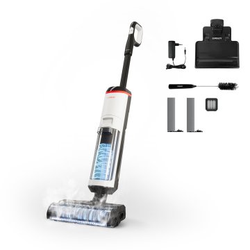 Polti RollySteam WD30C, lavapavimenti senza filo, che aspira, lava e igienizza con il vapore, senza detersivi