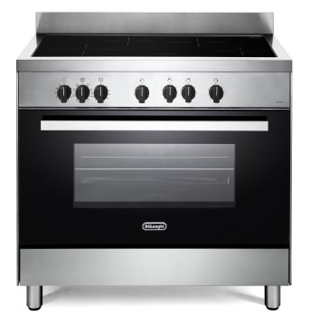 De’Longhi DEMX 96 IN cucina Elettrico Piano cottura a induzione Nero, Acciaio inox