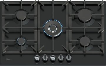 Neff T27CIQ8S0 piano cottura Nero Da incasso 75 cm Gas 5 Fornello(i)