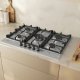 Neff T27CIQ8N0 piano cottura Nero, Acciaio inox Da incasso 75 cm Gas 5 Fornello(i) 5