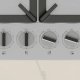 Neff T26CIH8N0 piano cottura Nero, Acciaio inox Da incasso 60 cm Gas 4 Fornello(i) 3
