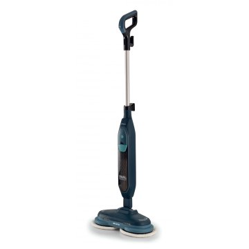 Ariete 4178 Dual Steam Scrub, Scopa a vapore con panni rotanti, 1200W, Serbatoio 400cc, 2 velocità, 4 panni, Blu
