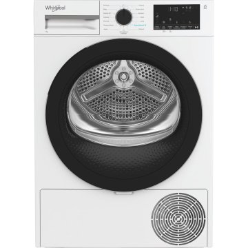 Whirlpool C WD R47M WBS IT, Capacità 7kg, classe C, colore Bianco, Display digitale XL, porta nera, Slim | Profondità mobile: 46 cm, Wi-Fi