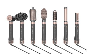 GA.MA Multistyler UniQ Vibrance, Asciuga, stira arriCcia e volumizza. Con una potenza di 1500W, Motore digitale brushless, Velocità motore 100.000 RPM. Autopulizia, Filtro removibile, 3 velocità e 3 t