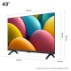 LG FHD 43LR6000LA TV Serie LR6000 43'' 2K, α5 Gen6, HDR10, 20W, 2 HDMI con Game Optimizer, webOS23 8