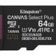 Kingston Technology 64GB microSDXC Canvas Select Plus Gen3 100MB/s A1 (Adattatore SD incluso) 4