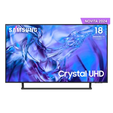 Samsung TV Crystal UHD 4K 43” UE43DU8570UXZT Smart TV Wi-Fi Titan Gray 2024, Processore Crystal 4K, 4K Upscaling, AirSlim Design, OTS Lite