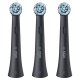 Oral-B Testine di Ricambio iO Series Ultimate Clean Black, testine rotonde di ricambio originali, con setole CrissCross per pulizia e rimozione della placca avanzate e in profondità, 3 2