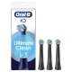 Oral-B Testine di Ricambio iO Series Ultimate Clean Black, testine rotonde di ricambio originali, con setole CrissCross per pulizia e rimozione della placca avanzate e in profondità, 3 3