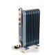 Ariete Linea Vintage 8251 Radiatore a olio Vintage, 9 elementi riscaldanti, 2000W, 3 livelli di potenza, Maniglia e ruote per facile trasporto, Celeste 2