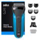 Braun Series 3 310BT Rasoio Trimmer Nero, Blu 2