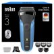 Braun Series 3 310BT Rasoio Trimmer Nero, Blu 3