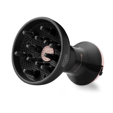 Bellissima Imetec Diffon Ion Ceramic, Diffusore ad Aria Calda per Capelli Ricci, Tecnologia Ion Ceramic, Doppio voltaggio, 700 W, 2 Combinazioni Aria/Temperatura, Asciugatura Delicata Senza Effetto Cr