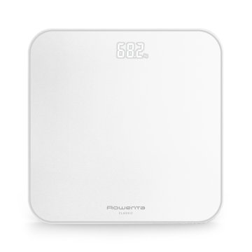 Rowenta Classic 2.0, Bilancia Da Bagno, Schermo Invisibile Facile da Leggere, Bianco, BS1901