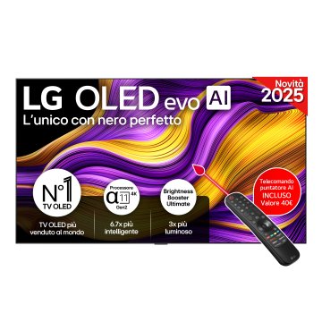 LG OLED evo AI OLED83G54LW TV Serie G5 83'' 4K, α11 Gen2, Brightness Booster Ultimate, 60W, 4 HDMI 165Hz, Smart TV 2025