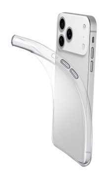 Cellularline Fine - iPhone 17 Pro Cover in gomma morbida ultra sottile e trasparente