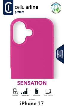 Cellularline Sensation - iPhone 17 Custodia in silicone ultra morbida con finitura soft touch, perfetta per proteggere ogni dettaglio del tuo iPhone 17 con eleganza e comfort.