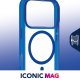 Cellularline Iconic Mag - iPhone 17 Pro Max Custodia trasparente con bordi colorati compatibile con ecosistema Magsafe 3
