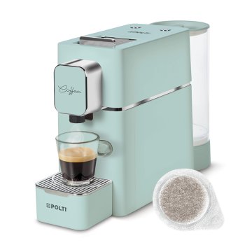 Polti Coffea S15G, macchina da caffè a cialde E.S.E. da 44 m con espulsione automatica delle cialde nell'apposito cassetto, serbatoio removibile da 0,85 l