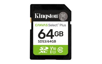 Kingston Technology 64GB SDXC Canvas Select Plus Gen3 100MB/s C10 UHS-I U1 V10