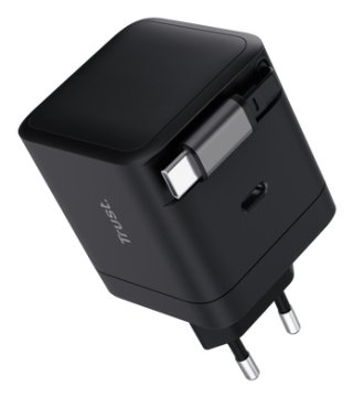 Trust Maxo Caricabatteria retrattile USB-C PD da 65 W