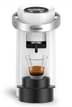 Caffè Borbone Bluemoon Macchina da Caffè a Cialde ESE 44mm – Multifunzione per Espresso, Infusi e Bevande Calde, Pressione 15 bar, Serbatoio 0.9L - Bianco