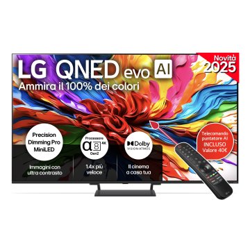 LG QNED evo AI 85'' Serie QNED93 85QNED93A6A, MiniLED 4K, Precision Dimming, Dolby Vision, SMART TV 2025