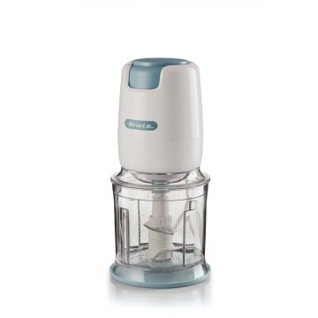 Ariete Breakfast 437 Tritatutto , Chopper, 400W, Capacità 700ml, 4 lame in acciaio inox, 2 velocità, Base antiscivolo, Bianco & Celeste
