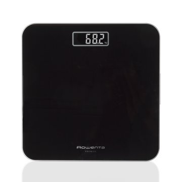 Rowenta Premiss 2.0, Bilancia da Bagno, Display LCD Facile da Leggere, Nero, BS1800