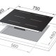 De’Longhi SLI 754 piano cottura Nero Da incasso 75 cm Piano cottura a induzione 4 Fornello(i) 3