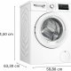 Bosch Serie 4 WAN28299 Lavatrice a carica frontale 8kg 1400g/min Bianco Classe A Pannello di controllo in Tedesco 9