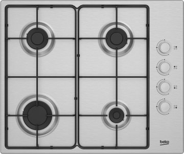 Beko HIGG 641C3 SX: Piano a Gas, 4 Bruciatori, 60 cm