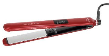GA.MA Piastra Red Digital Titanio 4D: trafile in titanio, tecnologia agli ioni e ozono, anti crespo, capelli protetti, lisci a lungo, temperatura regolabile da 160 a 230°C, auto spegnimento