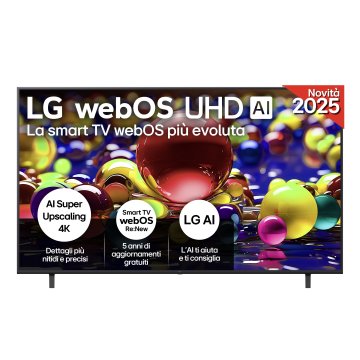 LG UHD AI 75UA74006LB TV webOS Serie UA74 75'' 4K, α7 Gen8, HDR10, 20W, 3 HDMI con Game Optimizer, Smart TV WebOS 2025