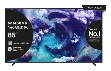 Samsung Neo QLED Vision AI Smart TV 85" QE85QN900FTXZT 8K Mini LED, Processore NQ8 AI Gen2, 8K AI Upscaling, Glare Free, Neo Quantum HDR 8K Pro, Dolby Atmos & OTS+, Metal Frame Design, 2025