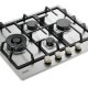 De’Longhi YLG 60 RFX piano cottura Acciaio inox Da incasso 60 cm Gas 4 Fornello(i) 4