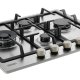 De’Longhi YLG 60 RFX piano cottura Acciaio inox Da incasso 60 cm Gas 4 Fornello(i) 6