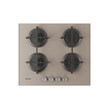 Indesit ING 61T/TD 1 piano gas vetro tortora 60cm 4 fuochi griglie in ghisa lavabili in lavastoviglie