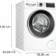 Bosch Serie 6 WGG244F1IT Lavatrice a carica frontale 9kg 1400g/min Bianco con pannello di controllo silver Classe A 10