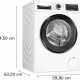 Bosch Serie 6 WGG244F0II Lavatrice a carica frontale 9kg 1400g/min Bianco Classe A 10