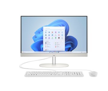 HP All-in-One 24-cr0084nl PC AMD Ryzen™ 5 7520U 60,5 cm (23.8") 1920 x 1080 Pixel 8 GB LPDDR5-SDRAM 512 GB SSD Windows 11 Home Wi-Fi 6 (802.11ax) Bianco