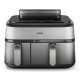 Philips Serie 5000 Airfryer doppio cestello con vapore, Friggitrice ad aria da 9.0L, 19 metodi di cottura, Pulizia cestello automatica, App ricette, NA555/00 3