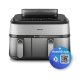 Philips Serie 5000 Airfryer doppio cestello con vapore, Friggitrice ad aria da 9.0L, 19 metodi di cottura, Pulizia cestello automatica, App ricette, NA555/00 6