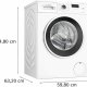 Bosch Serie 2 WGE03200IT Lavatrice a carica frontale 8kg 1200g/min Bianco Classe A 9