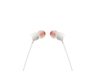JBL Tune 110, Intra-auricolari con cavo, con comando/microfono, Bianco