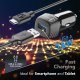Cellularline Car Charger Kt 18W Caricabatterie da auto 18W con porta USB-A e cavo USB-C incluso, compatibile con smartphone e tablet Quick Charge. 5