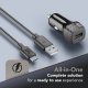 Cellularline Car Charger Kt 18W Caricabatterie da auto 18W con porta USB-A e cavo USB-C incluso, compatibile con smartphone e tablet Quick Charge. 7